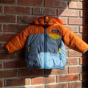 Patagonia Kids' Tribbles Orange and Gray Puffer Jacket
